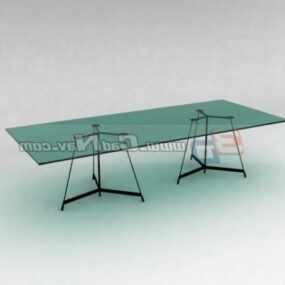 Furniture Glass Top Coffee Table 3d model