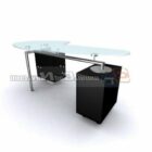 Furniture Glass Top Office Workstation