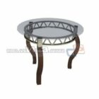 Furniture Glass Top Round Table