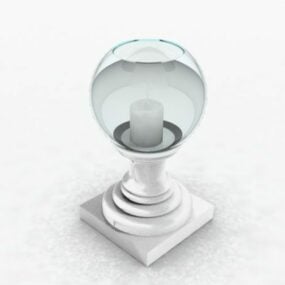 Świecznik Szklany kształt trofeum Model 3D