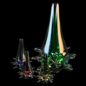 Vase en verre de décoration intérieure modèle 3D