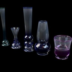Conjunto de vasos de vidro Modelo 3d
