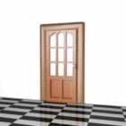 Wood Glazed Panel Home Door
