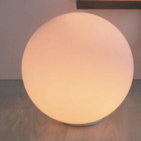 3d модель сучасної настільної лампи в стилі кулі
