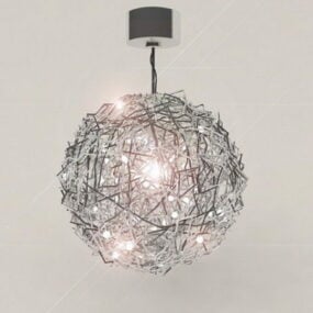 Lámpara de araña de globo para sala de estar modelo 3d