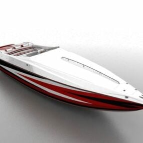 דגם תלת מימד של סירה מהירה של כלי שיט