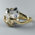 Jewelry Gold Heart Diamond Ring