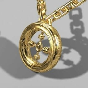 Jewelry Gold Necklace 3d model