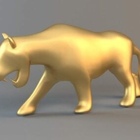 Statue Gold Panther 3d model