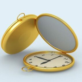 Golden Pocket Watches 3d model