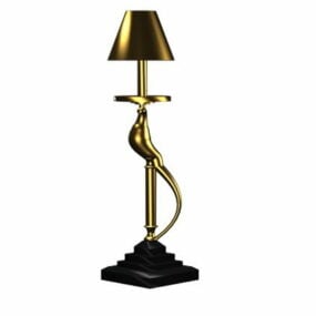 Gouden Vogel Decoratieve Tafellamp 3D-model