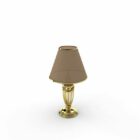 Lámpara de mesa de material dorado