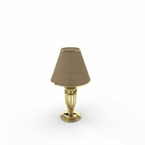 Lámpara de mesa de material dorado modelo 3d