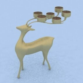 Deer Shape Candle Holder 3d model
