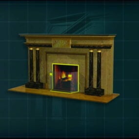 Marble Fireplace 3d model