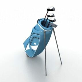 Sportuitrusting Golftas Clubs 3D-model
