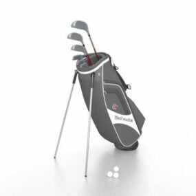 골프 가방 세트 3d 모델