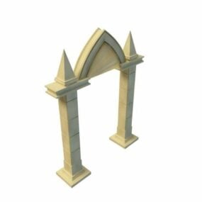 Porte de la tonnelle gothique modèle 3D