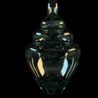 Szklany wazon o kształcie trofeum