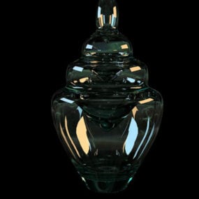 3D model skleněné vázy ve tvaru trofeje