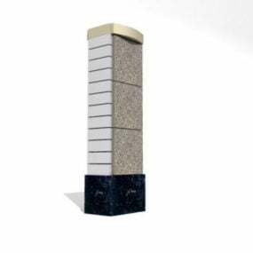 클래식 이오니아 기둥 3d 모델