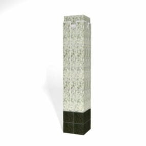 Décoration de colonne en granit modèle 3D