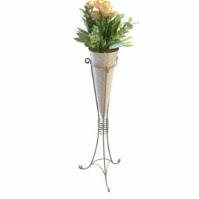 Stone Flower Vase 3d model