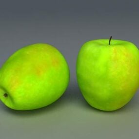 Keltainen Apple Fruit 3D-malli