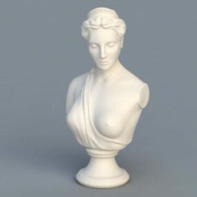 Busto donna statua greca modello 3d