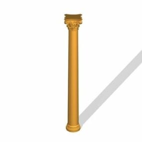 Model 3D starej kamiennej kolumny greckiej