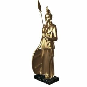 Gresk skulptur Athena Statue 3d-modell
