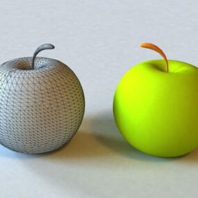 Modelo 3d de maçã verde