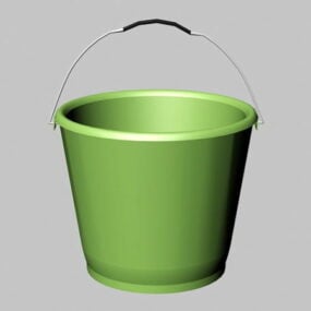 Cubo médico de plástico verde modelo 3d
