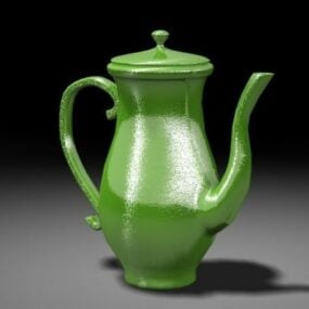 Green Porcelain Teapot 3d model