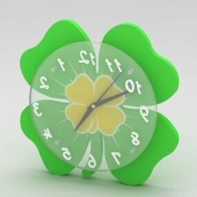 Green Circle Alarm Clock 3d model
