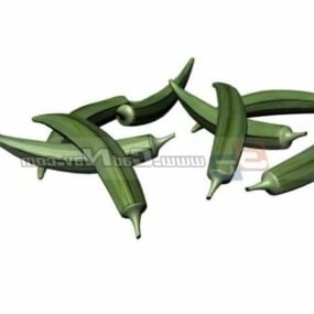 Grünes Chili-Gemüse-3D-Modell