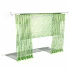 绿色平板窗帘装饰