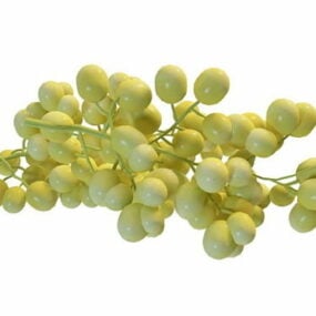3д модель Природа Зеленый Виноград Фрукты