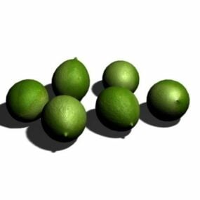 نموذج فاكهة الليمون الأخضر الطبيعي ثلاثي الأبعاد
