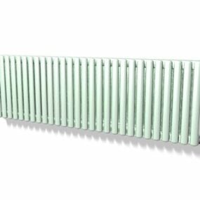 Green Painted Home Radiator 3d model