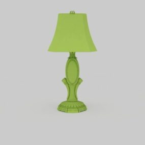 Grüne Tischlampe in antiker Form, 3D-Modell