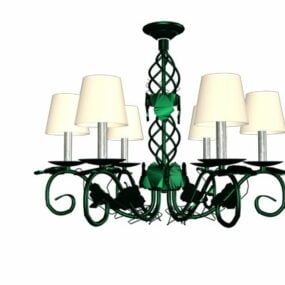Antique Vine Chandelier With Shade 3d model