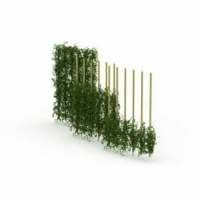 Natur grønn vegggjerde 3d-modell