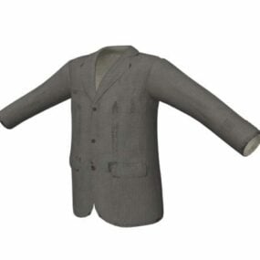 Grey Suit Jacket Men Fashion 3d model
