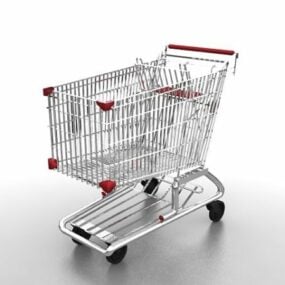 Store Grocery Shopping Cart 3d model