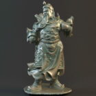 Antiek Guan Yu-standbeeld