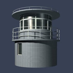 警備室3Dモデル