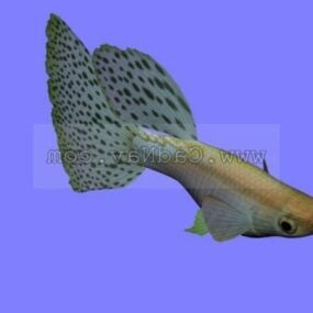 동물 구피 푸른 잔디 물고기 3d 모델
