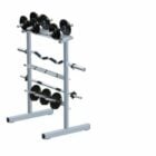 Gym Barbell Bar & Weight Plate Rack