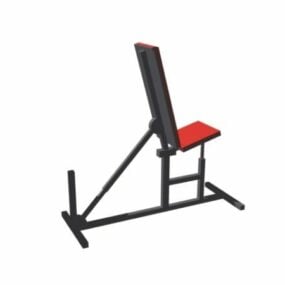 Gym Equipment Incline Bench 3d model